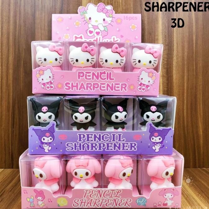 

_^_^_^] Pencil sharpener sanrio rautan serutan pensil cinnamoroll kuromi melody kitty