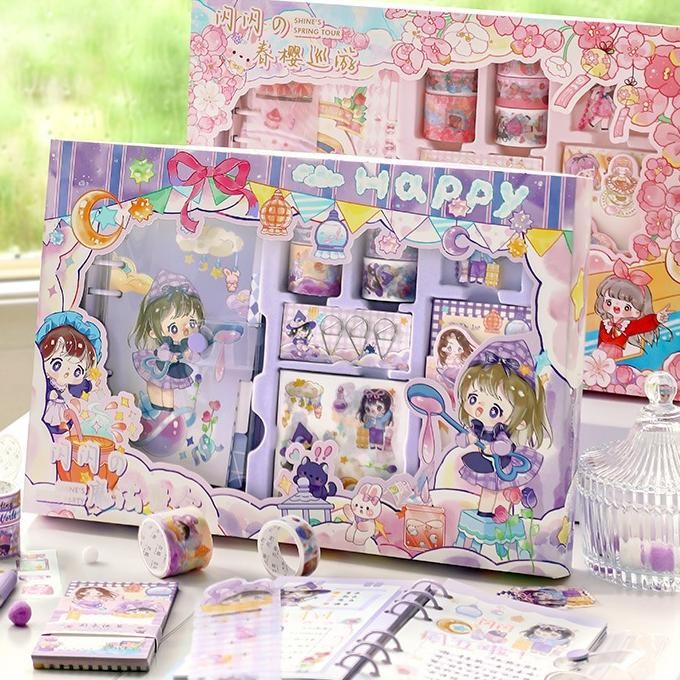 

Aet Jurnal Et 7 In 1 Agenda Gift Bo Hamper Hadiah Noteboo Journal Diary Boba Alat Buu Tuli Lengap Crapboo Cute Girl