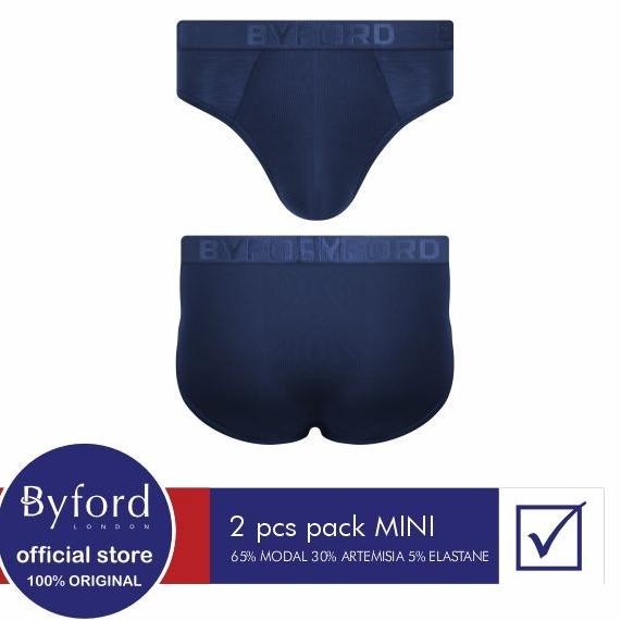 Byford Celana Dalam Pria Mini Briefs 2 Pcs / Pack - Wbyb01M2As Original Dan Terpercaya