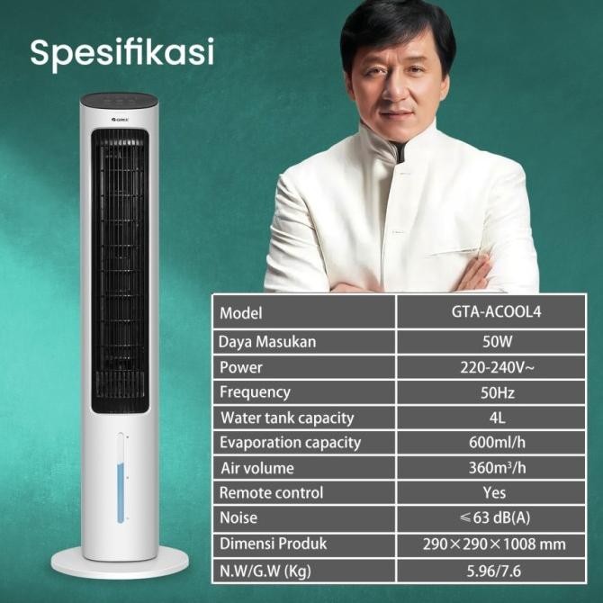 Gree Gta-Acool4 Tower Fan Air Cooler Original Dan Terpercaya