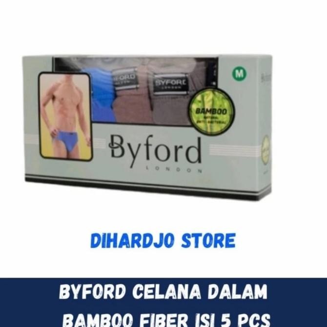 Byford Celana Dalam Pria Segitiga Isi 5 Pcs Bamboo Fiber Anti Bakteri Original Dan Terpercaya