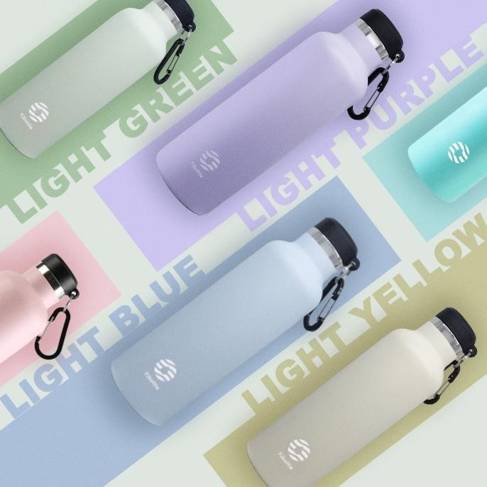 

Fjbottle - Botol Minum Tumbler Olahraga Stainless Steel Soft Colors 1Liter Double Insulated Bottle Tahan Panas Dan Dingin Dengan Gantungan Original Dan Terpercaya