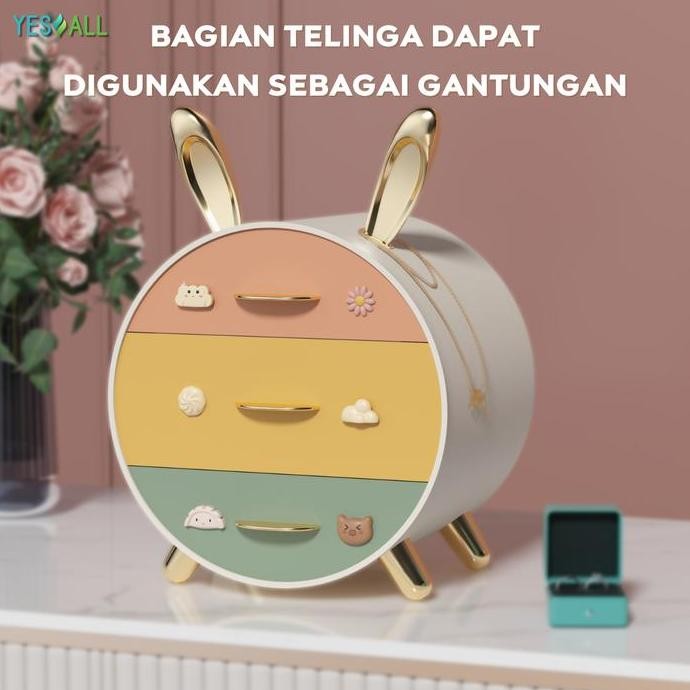 Yesall Rak Susun Kelinci /Rak Cosmetik /Meja Rias /Meja Cosmetik /Laci Mini /Organizer Stationery /C