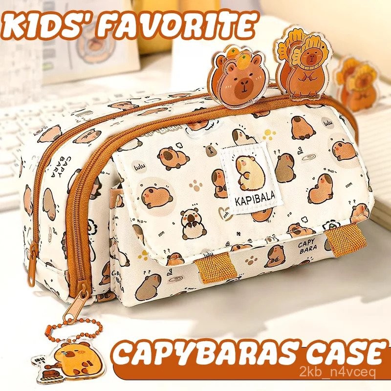 

Inkpals Cute Plush Capybaras Pencil Case Large Capacity Capibara Children'S Kawaii School Cases Pouch Big Back To School Pen Bag VDRX