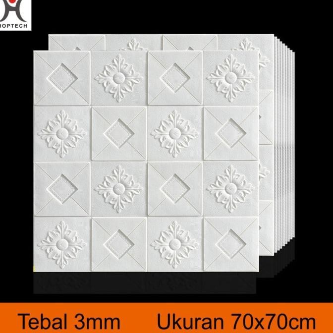WALLPAPER DINDING 3D MOTIF FOAM 70X70CM WALPAPER BATIK STICKER TEMBOK