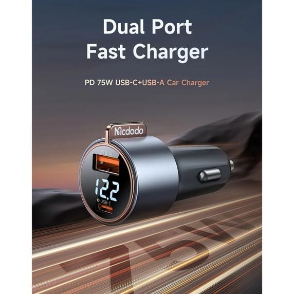 Mcdodo Car Charger Mobil Pd Type C Fat Charging 25W 45W 75W