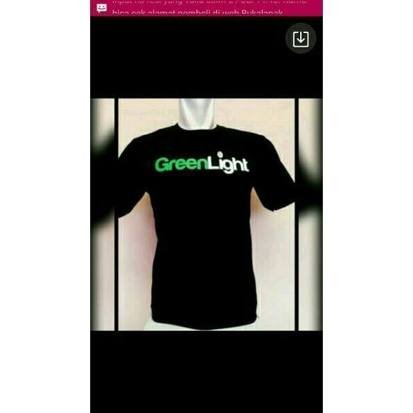 Kaos T Shirt Pria Greenlight  Hijau Putih