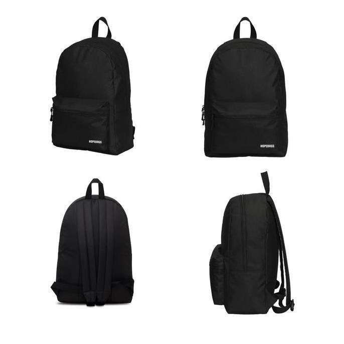 Backpack Tas Ransel Pria Hitam Minimalis Buat Sekolah Kuliah ransel  kuliah
