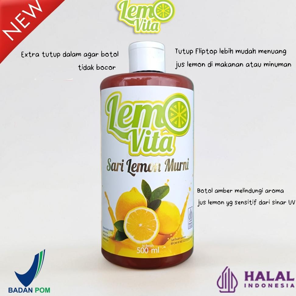 

Bpom Ml Lemovita Freh Ari Lemon Ju Lemon Murni Ju Halal Ala