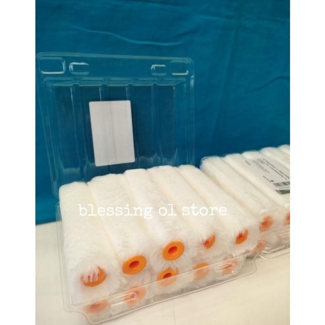 Terlaris 10Pcs Kuas Roll Rollan Bulu Busa Refil Copot Cabut Cat Paint Tembok Dinding Ready Stok