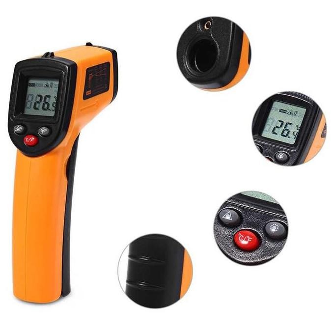 [COD] Digital Thermometer Beeper Alat Ukur Suhu Badan Temperature Termometer Mini Laser Infrared Por