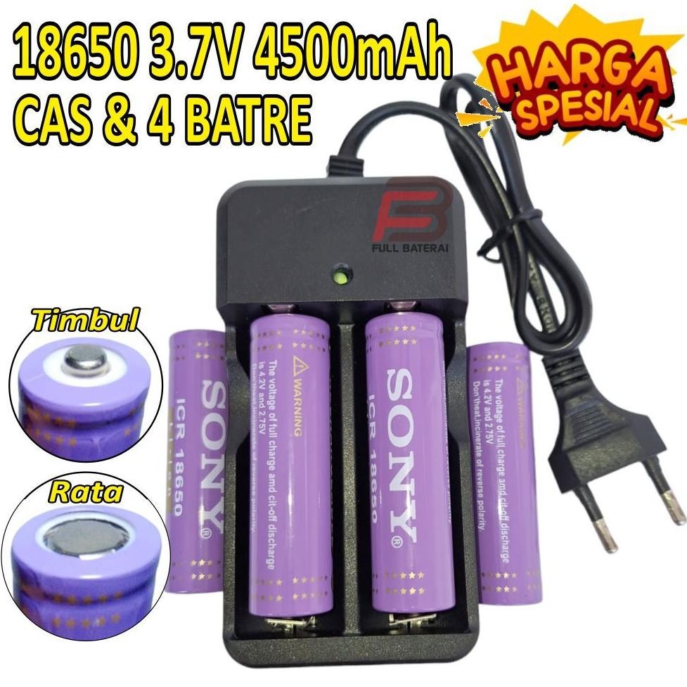 Terbaru Baterai Dan Charger, Speaker, Electronik, Powerbank, Son Li-Ion 18650 3.7V 4500Mah Harga Pak