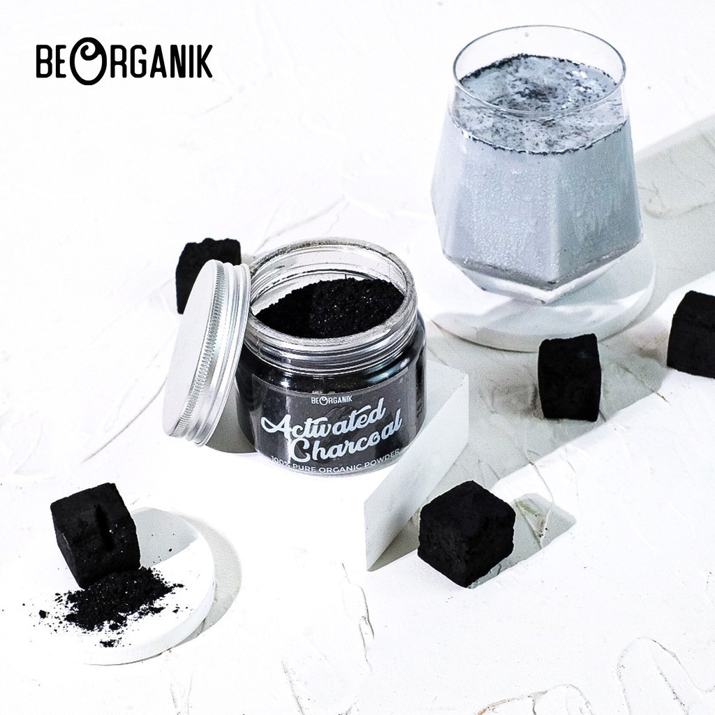 BeOrganik Activated Charcoal Powder / Teeth whitening / Karbon Aktif / Arang Bubuk 60gr,
