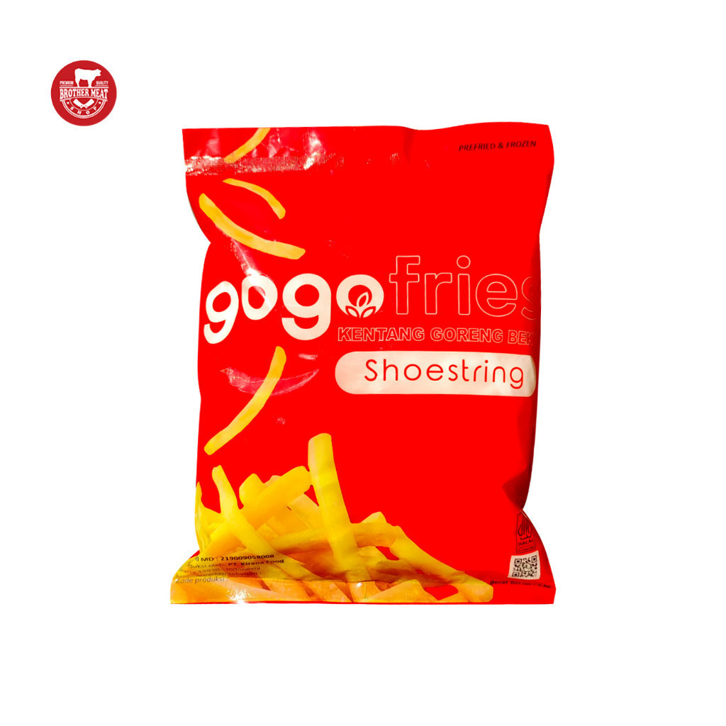 

GoGo Fries Shoestring 1kg, Kentang Goreng Frozen Halal