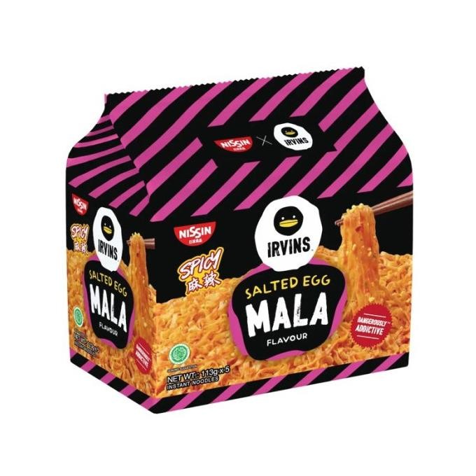 

MI INSTANT NISSIN IRVINS SALTED EGG MALA FLAVOUR INSTANT NOODLE 5 X 113 GRAM