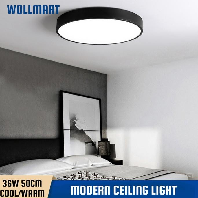 Lampu Plafon Rumah Bulat Besar Minimalis Cool Warm White