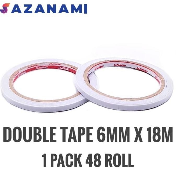 

Double Tape 6Mm X 18 Meter Doubletape Kertas Acrylic Sazanami 48Roll