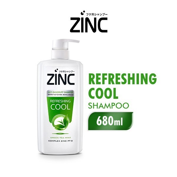 Zinc Shampoo Refreshing Cool Botol 680 ml - Gambar 2