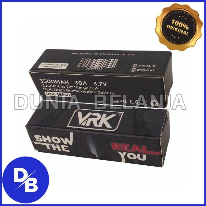 Grosir Vrk Battery 18650 3500Mah 30A 3.7V Authentic 100%,Baterai Vrk 3500 Mah