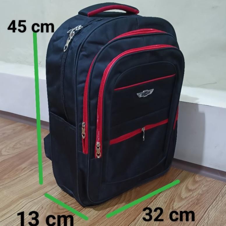 CR - Tas Ransel Polo Murah Tas Pundak Backpack Tas 4 Resleting TERLARIS