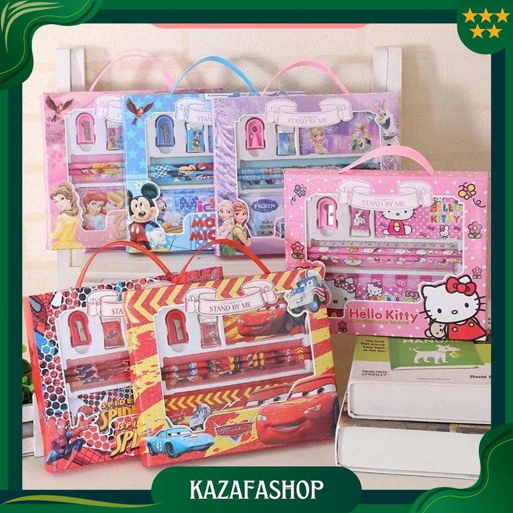 

Stationery Set Karakter 6 In 1/Alat Tulis Set Lucu/ Paket Alat Tulis Kotak Pensil/ Study Set Hadiah Promo Puncak