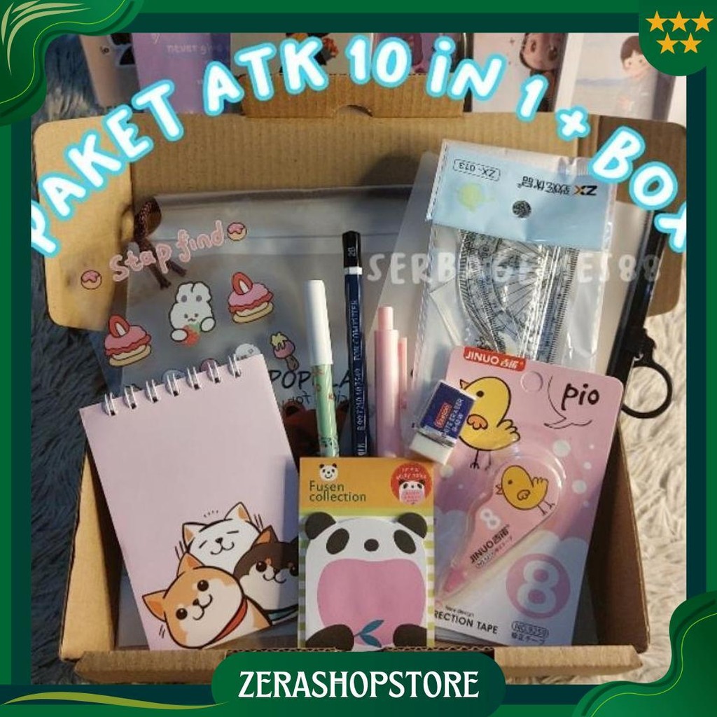 

Serbagemes88 - Set Alat Tulis 10 In 1 Lengkap / Stationery Untuk Hadiah / Hampers Kado Gift Untuk Lebaran / Hampers Wisuda Dan Ulang Tahun / Alat Tulis Paket / Alat Tulis Murah / Paket Anak Unik Dan Bermanfaat / Box Kado Perempuan Laki Laki / Buku Tulis