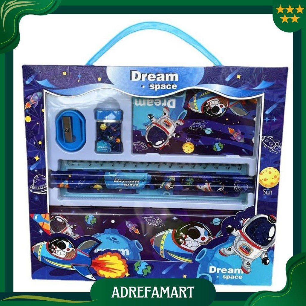 

Kiddikiddo Alat Tulis Anak Sekolah 6 In 1 / Alat Tulis Set Karakter / Stationery Set 6 In 1 / Set Alat Tulis Box Anak Promo