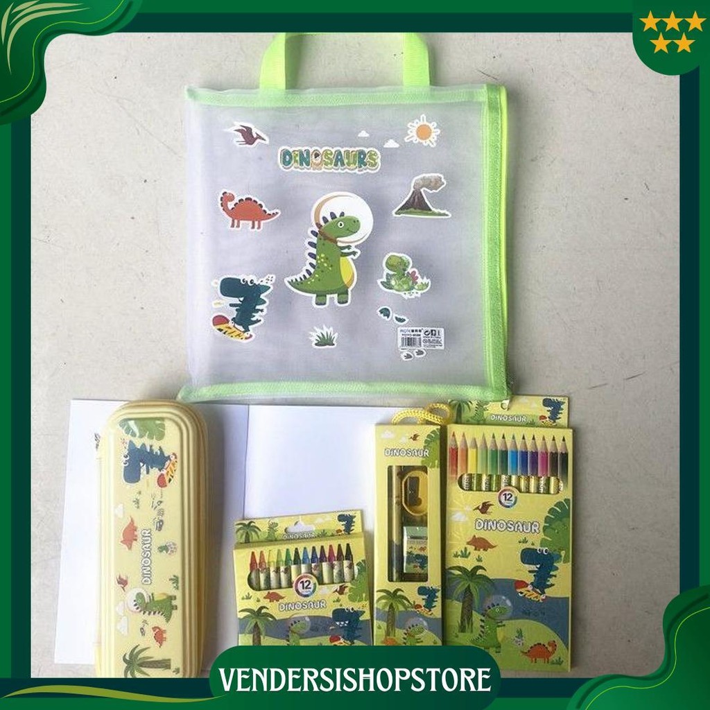 

[Serbalakuofficial](Ktps.11)Kotak Pensil Sett / Study Set Stationery Set Alat Tulis Sekolah Anak Set Atk Motif Promo