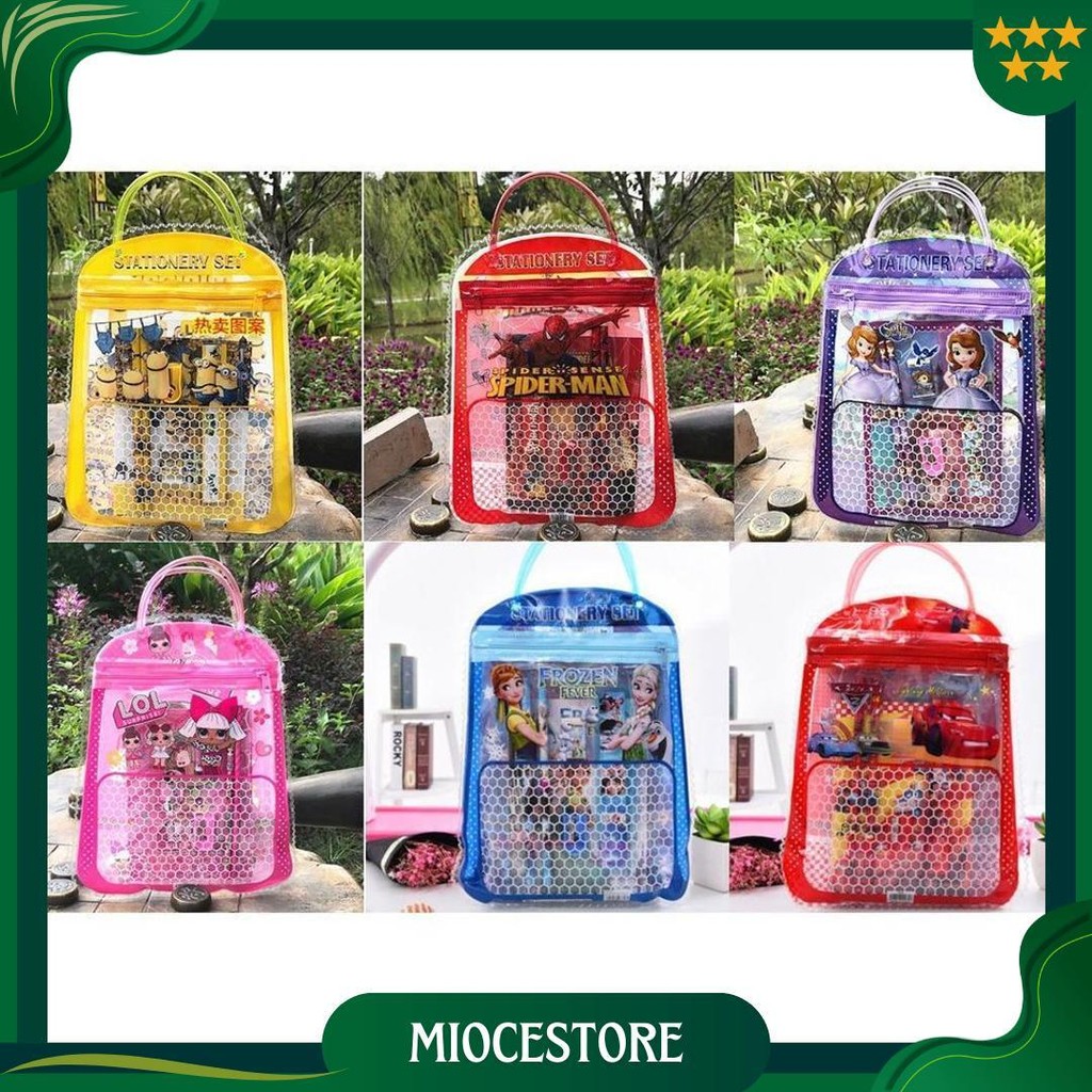 

Mm - Stationery Set 6 In 1 Free Bag Alat Tulis Anak Sekolah Buku Pulpen Penghapus Pengaris Cod