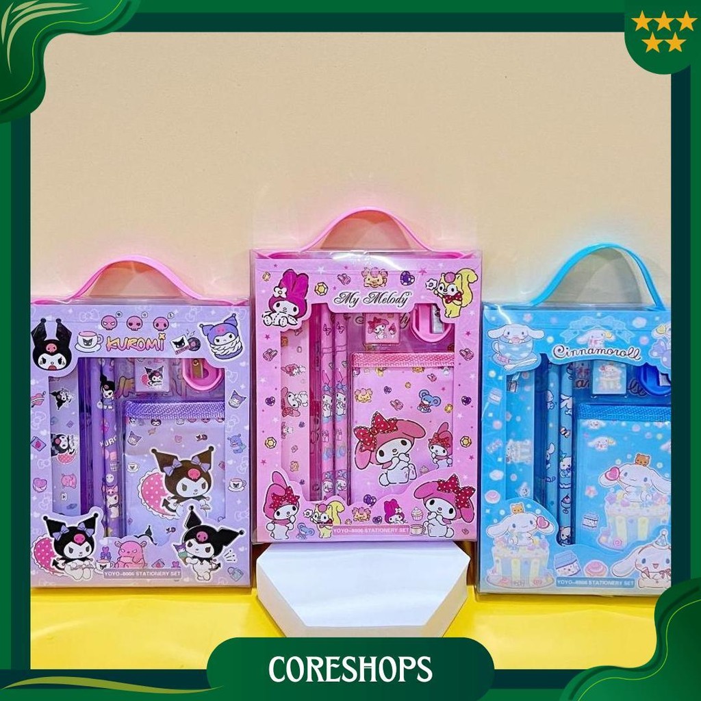 

Stationery Paket Set Alat Tulis Anak Jinjing Lucu Viral Study Set 6In1 Dompet Souvenir Hadiah Anak Gratis Ongkir
