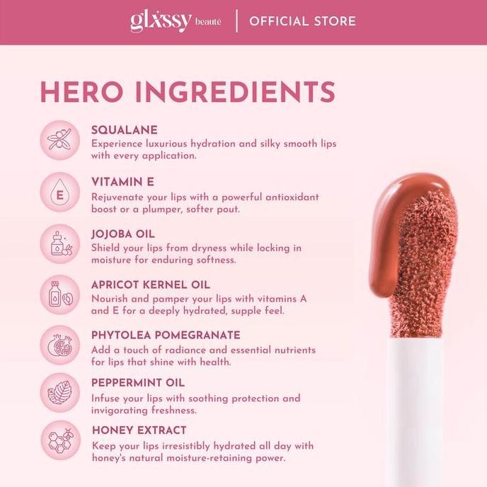 Terlaris Glxssy Beaute Honey Silk Glossy - Lip Gloss Series SALE