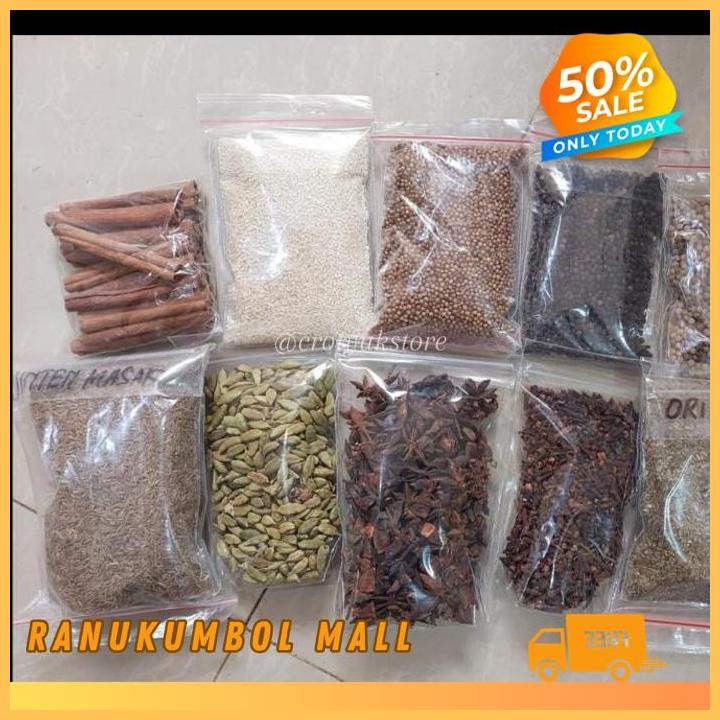 

KERING 100GR BUMBU DAPUR BUMBU MASAK ANEKA BUMBU REMPAH RANU KUMBOL MALL KUALITAS TERBAIK!!!!