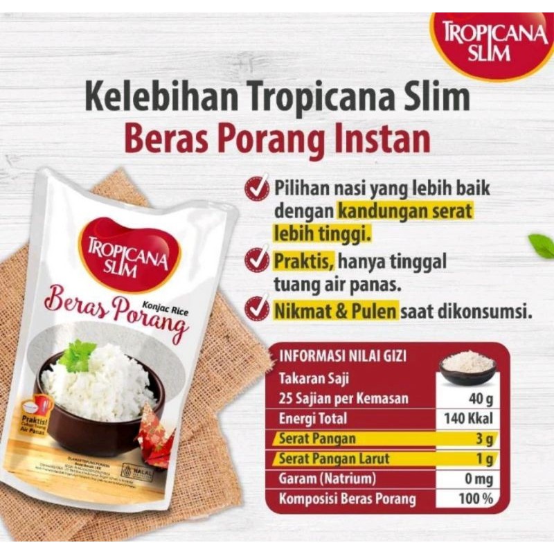 

Tropicana slim Beras Porang 1 kg