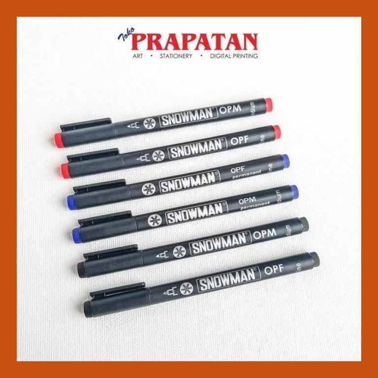

[ PERALATAN LUKIS / GAMBAR ] SPIDOL OHP SNOWMAN OPM - MEDIUM SIZE (HITAM, MERAH, BIRU) COD