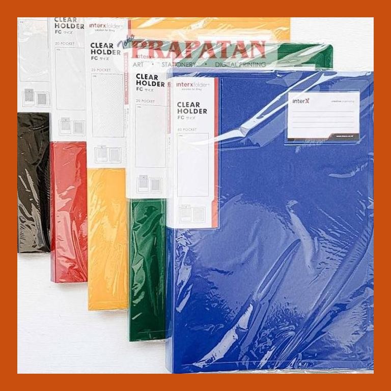 

[ PERALATAN LUKIS / GAMBAR ] CLEAR HOLDER / DISPLAY BOOK / INTER X FOLDER FOLIO - 40 POCKETS SIAP KIRIM
