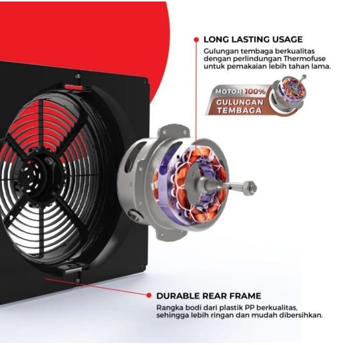 Exhaust Fan Maspion Cef 20 8" Ceiling Fan Plafon Maspion Ventilasi Original Dan Terpercaya