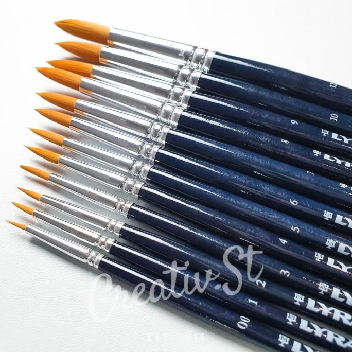 

Kuas Lukis Lyra Giotto Round No 00-12 Taklon Art Brush Original Dan Terpercaya