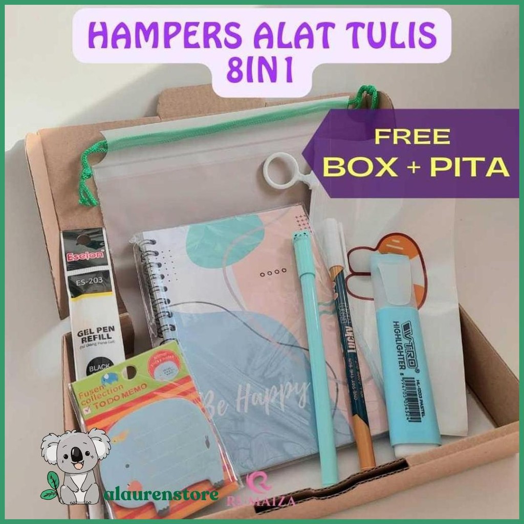 

(8 Pcs/Pack) Paket Alat Tulis 8In1 / Set Alat Tulis / Kado Siswa/Kado Teman /Hampers Kado Wisuda Diskon