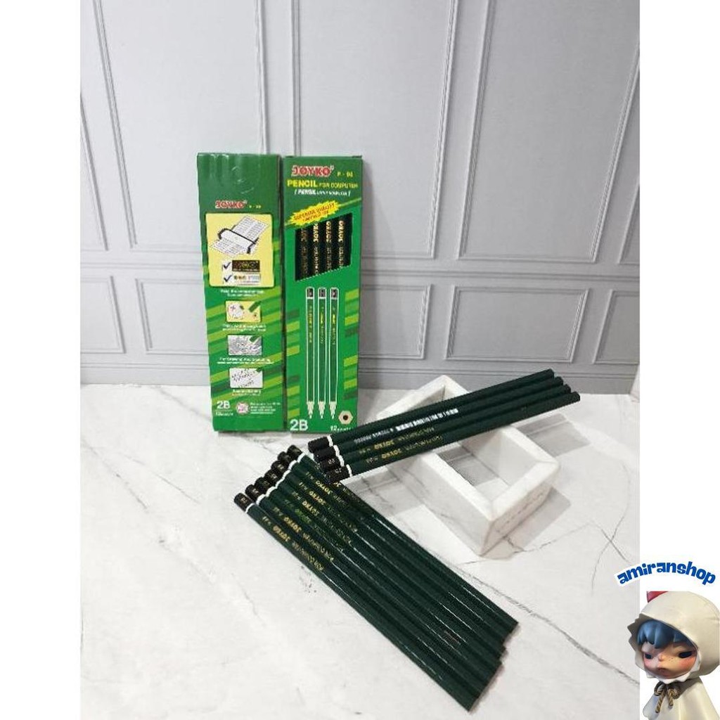 

(12Pc) Pensil Joyko 2B / Pensil 2B/2B Pencil Sale