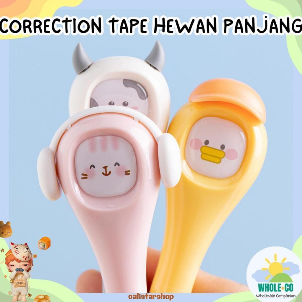 

Correction Tape Bentuk Hewan Panjang Premium Zoo Animal Sapi Bebek Kucing Lucu Unik Imut Termurah Grosir Cod Tg-B3336 Murah