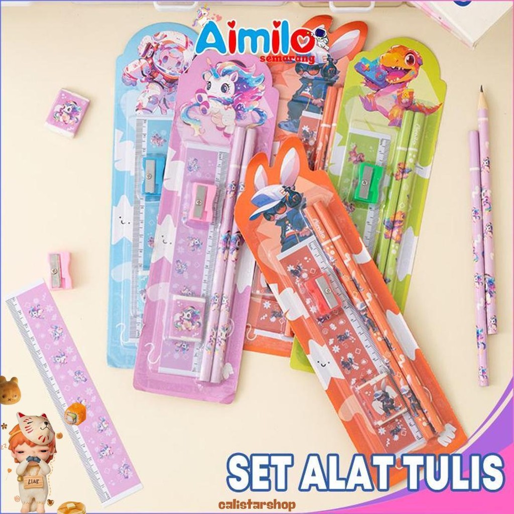 

Aimilo Set Alat Tulis Anak Sekolah Karakter Lucu I Paket Alat Tulis Penghapus Pensil Rautan Penghapus Cod