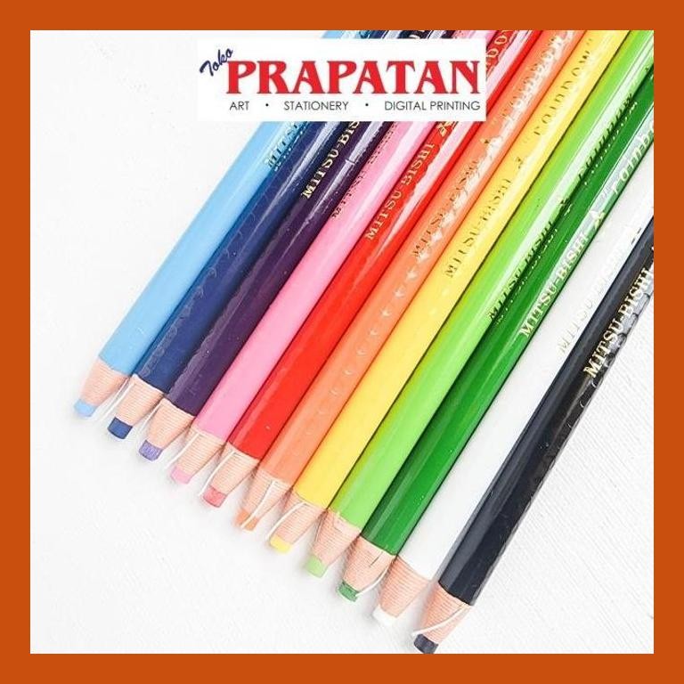 

[ PERALATAN LUKIS / GAMBAR ] PENSIL KACA MITSUBISHI RAINBOW 7610 | DERMATOGRAPH PENCIL PACKING AMAN