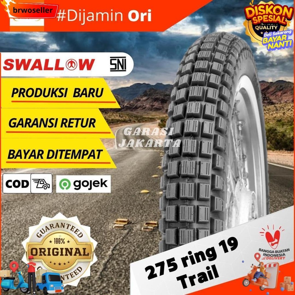 Ban Luar Motor Ring 19 275 Ban Trail Tahu Ring 19 275 Swallow Klx Crf Terlaris