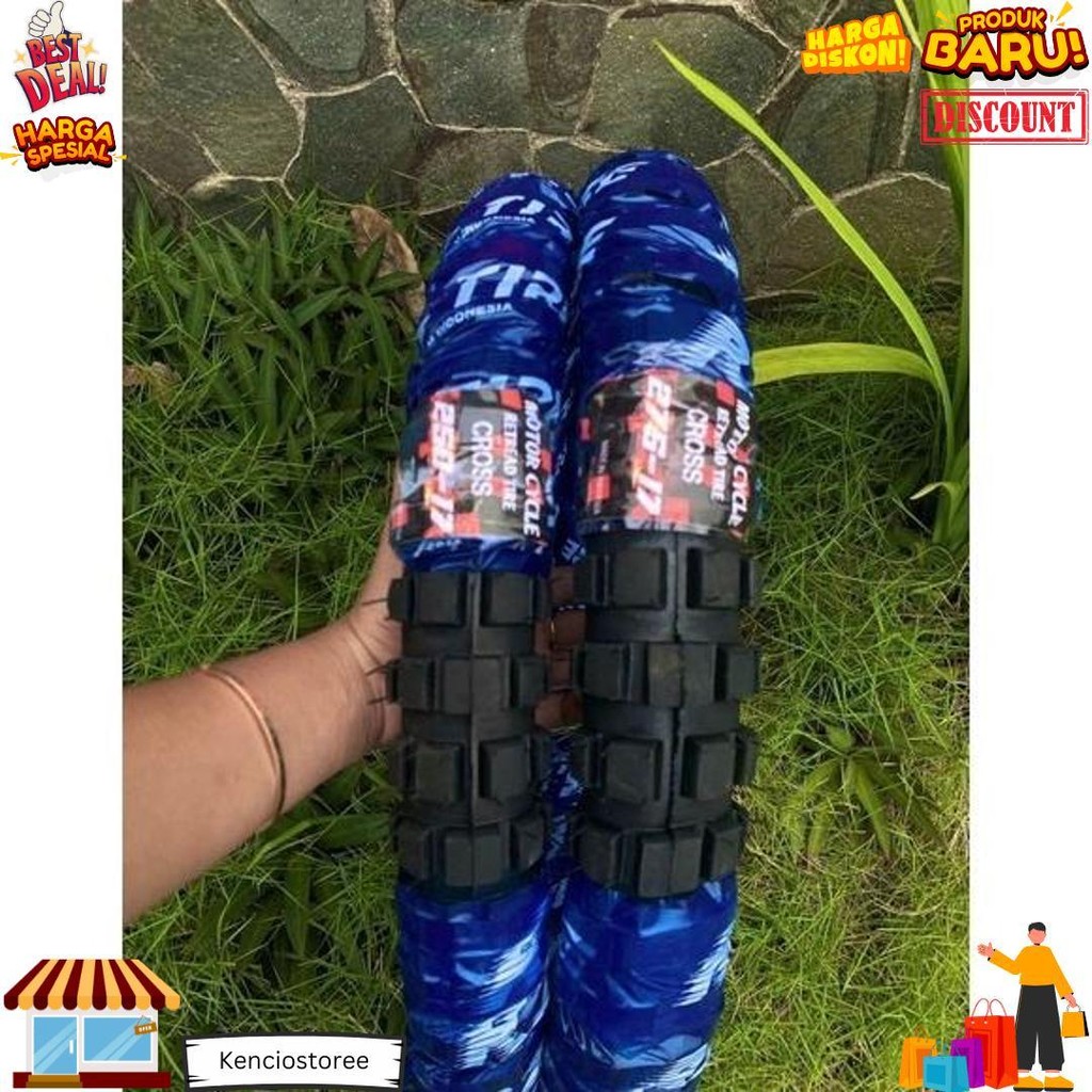 Paket Hemat Ban Cross Tahu Sepasang Ukur 2.50 Dan 275 Ring 17 Sale