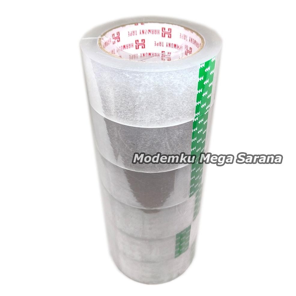 

KU09 1 Slop Isi 6 pcs - Lakban Bening Coklat Besar Murah 90 Yard 45 mm Merk Harmony Kuat Rekat Tidak Mudah Putus Berkualitas