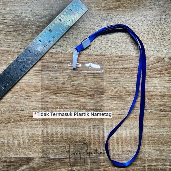 

ukd- Tali Lanyard ID Card Nametag Nylon 1 cm / Tali Gantung hook plastik polos (50 pcs) Murah