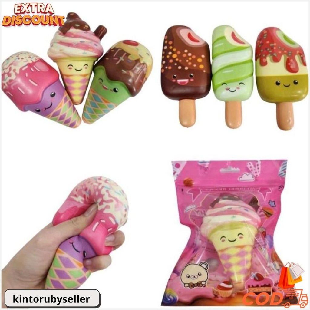 Mainan Squishy Es Krim Karakter Lucu Termurah Banget