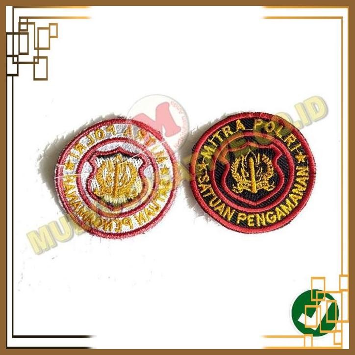 [MCV] BORDIR LOGO MITRA POLRI SATPAM EMBLEM BORDIR MITRA POLRI