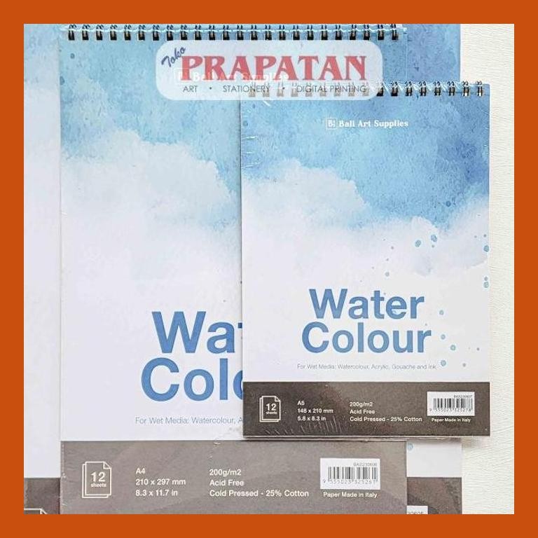 

[ PERALATAN LUKIS / GAMBAR ] BALI ART SPIRAL WATERCOLOR BOOK BAS23060 | BUKU CAT AIR SIAP KIRIM