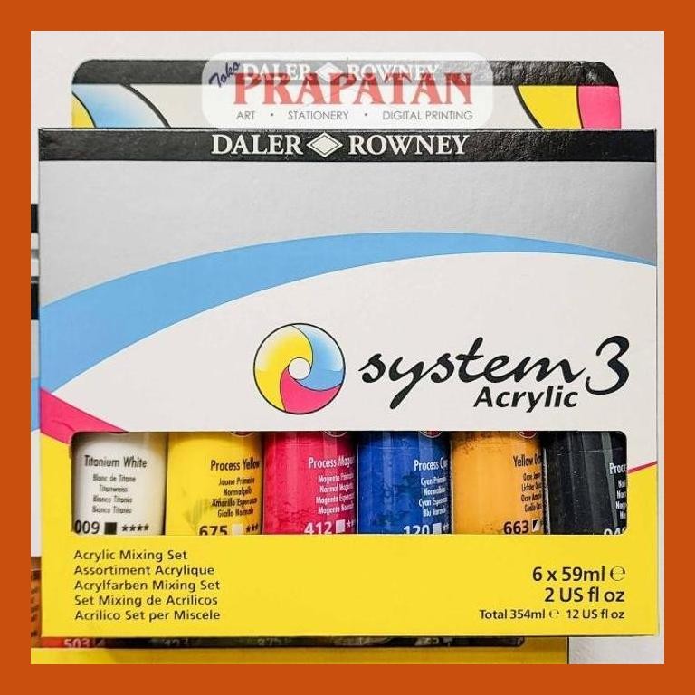 

[ PERALATAN LUKIS / GAMBAR ] DALER ROWNEY SYSTEM 3 ACRYLIC SETS | CAT AKRILIK COD